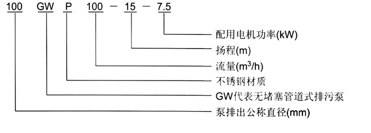 立式管道排污泵——立式管道排污泵結(jié)構(gòu)圖