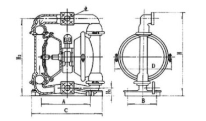 工程塑料隔膜泵的安裝圖